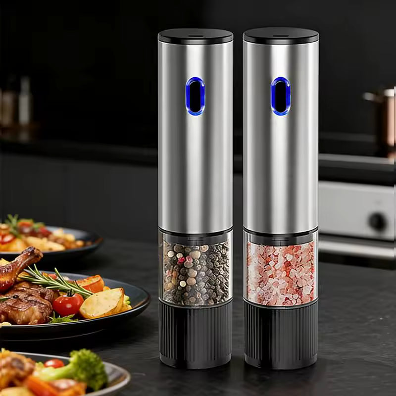 Electric Salt And Pepper Grinder Automatic Rechargeable Pepper Mill Shakers External Adjustable Coarseness Kitchen Appliances
