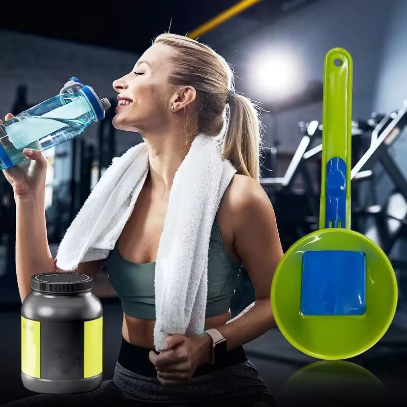 Mess-Free Protein Powder Scoop Sliding Funnel Measuring Spoonfor Supplement Kitchen Gadget