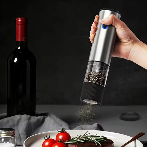 Electric Salt And Pepper Grinder Automatic Rechargeable Pepper Mill Shakers External Adjustable Coarseness Kitchen Appliances